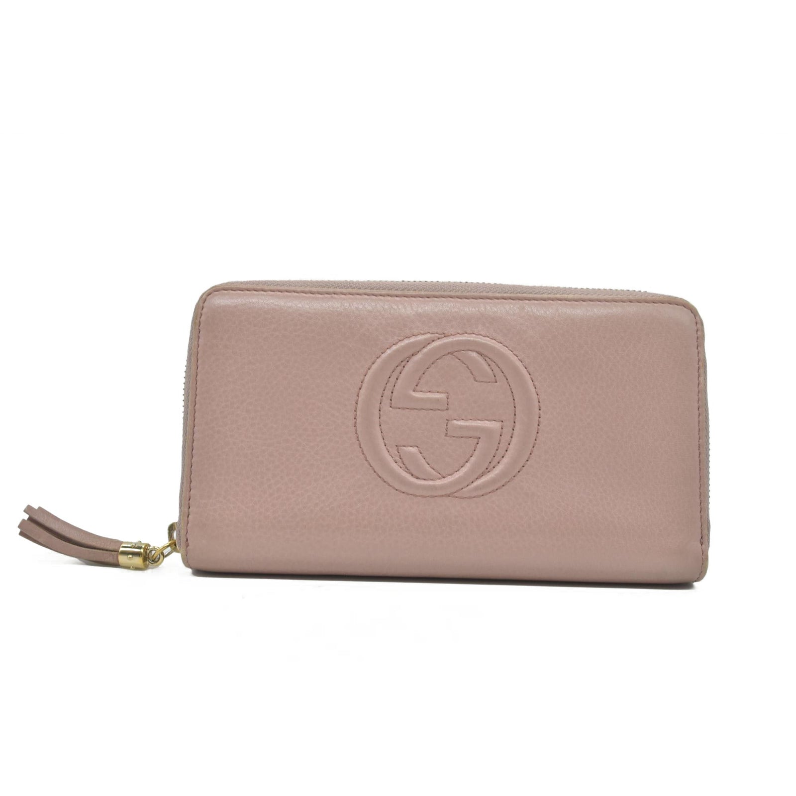 Gucci Pebbled Calfskin Soho Zip Around Wallet Camelia COSNIGNMENT
