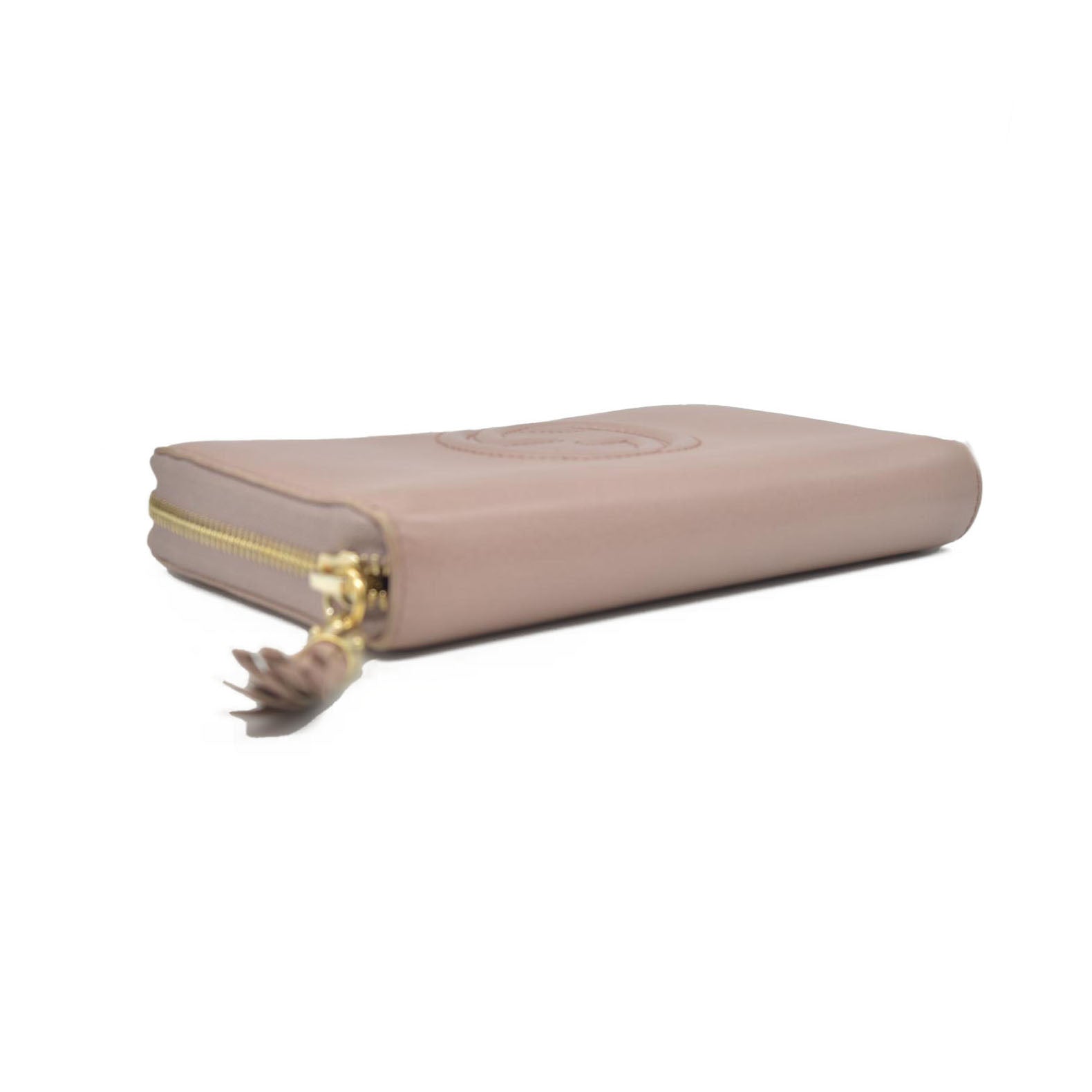 Gucci Pebbled Calfskin Soho Zip Around Wallet Camelia COSNIGNMENT