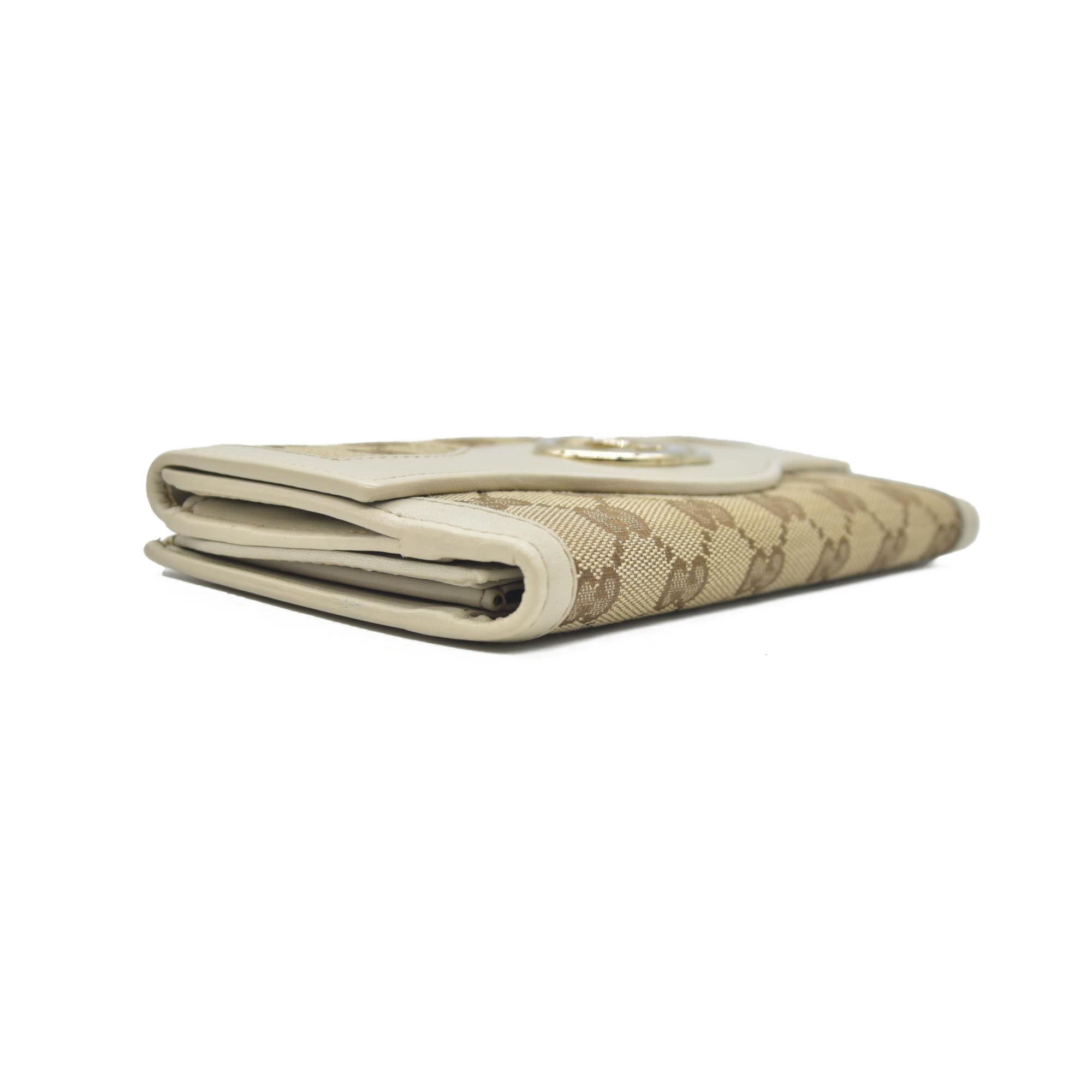 Gucci Monogram Sukey Continental Wallet Champagne CONSIGNMENT