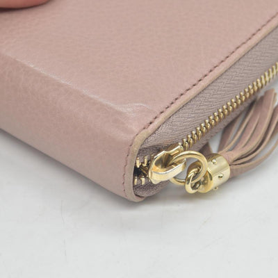 Gucci Pebbled Calfskin Soho Zip Around Wallet Camelia COSNIGNMENT