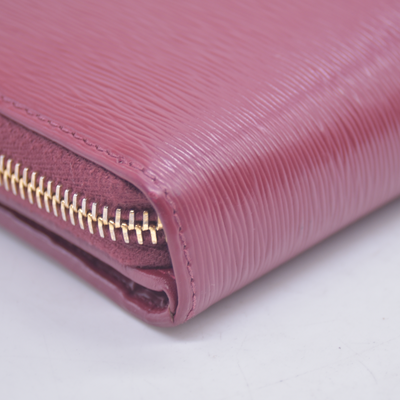 $1070 Prada Large Saffiano Leather Wallet Fuchsia Pink CONSIGNMENT