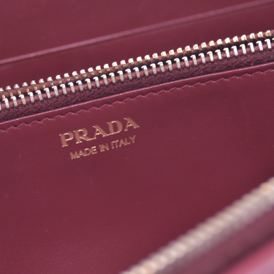 $1070 Prada Large Saffiano Leather Wallet Fuchsia Pink CONSIGNMENT