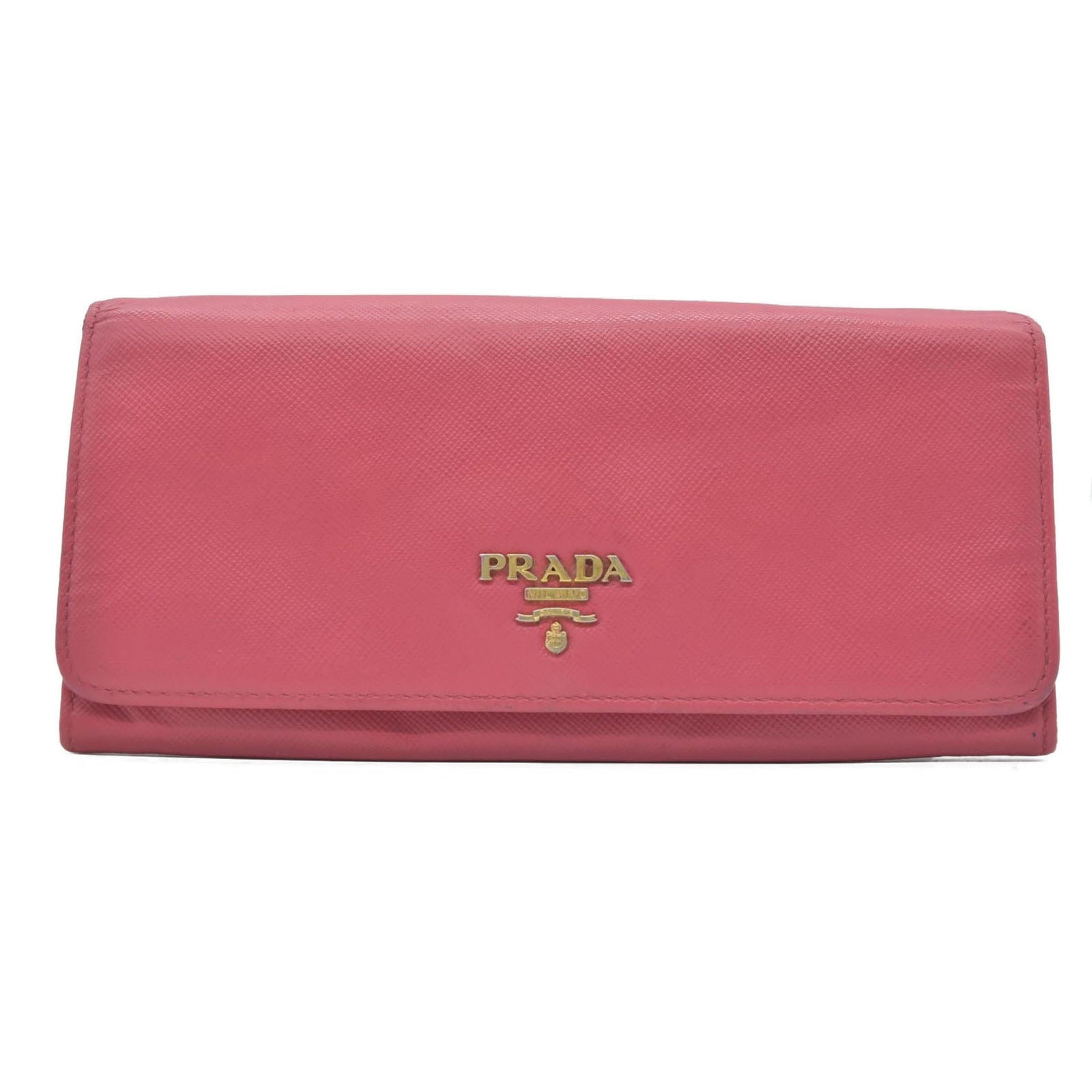 Prada Saffiano Metal Leather Continental Wallet CONSIGNMENT