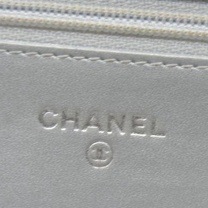$3000 Chanel  Patent Quilted Golden Class Wallet on Chain WOC Silver
