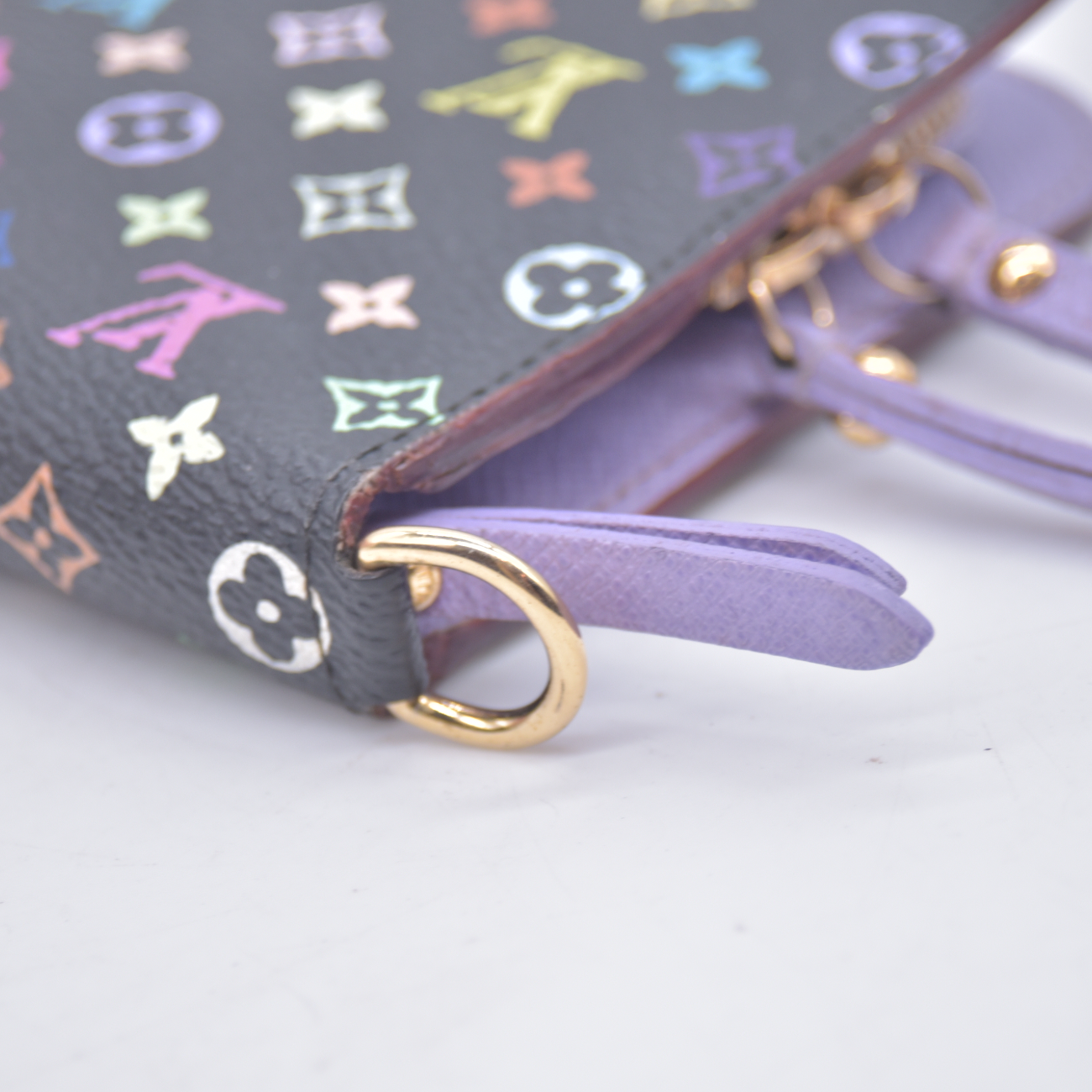 $890 Louis Vuitton Monogram Multicolor Insolite Wallet Black Purple CA2191 CONSIGNMENT