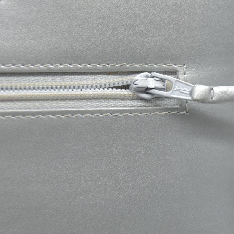 $3000 Chanel  Patent Quilted Golden Class Wallet on Chain WOC Silver