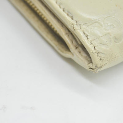 Gucci  GG Signature Leather Continental Wallet in Ivory CONSIGNMENT