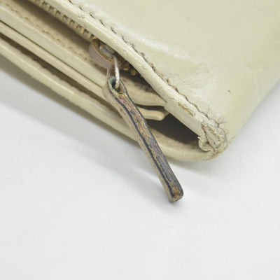 Gucci  GG Signature Leather Continental Wallet in Ivory CONSIGNMENT