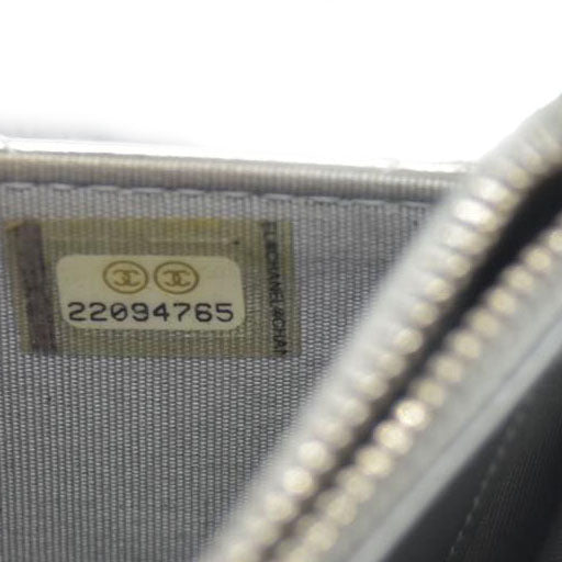 $3000 Chanel  Patent Quilted Golden Class Wallet on Chain WOC Silver