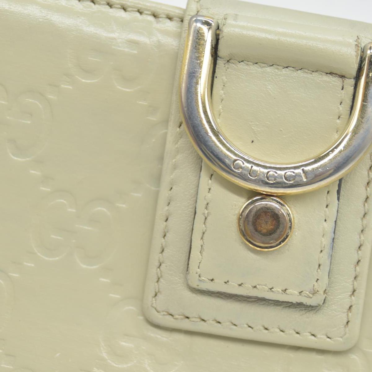 Gucci  GG Signature Leather Continental Wallet in Ivory CONSIGNMENT