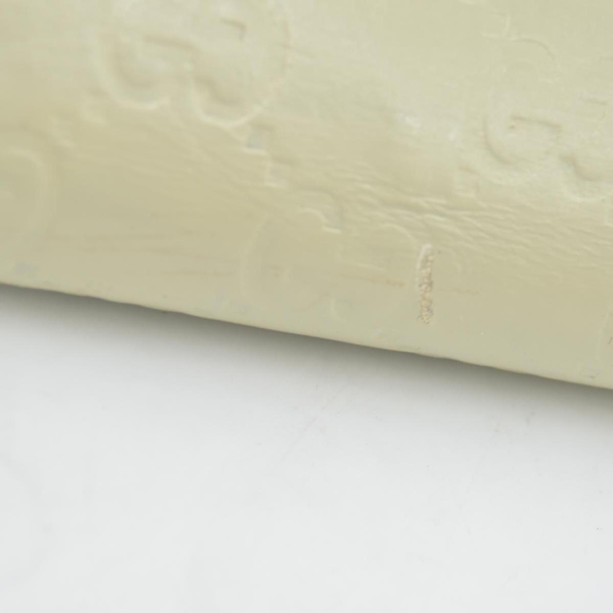 Gucci  GG Signature Leather Continental Wallet in Ivory CONSIGNMENT