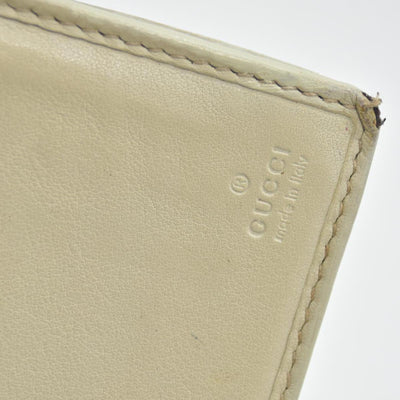 Gucci  GG Signature Leather Continental Wallet in Ivory CONSIGNMENT