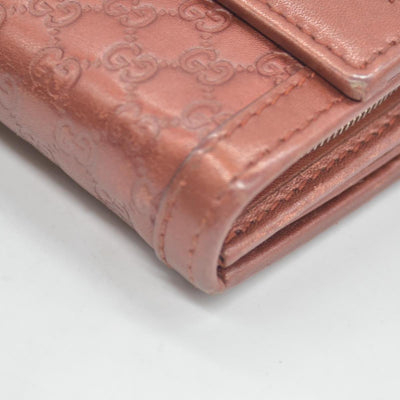 Gucci  Sukey Microguccissima Pattern Continental Wallet Dark Pink CONSIGNMENT