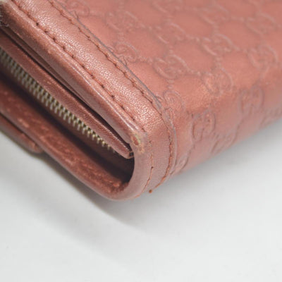 Gucci  Sukey Microguccissima Pattern Continental Wallet Dark Pink CONSIGNMENT