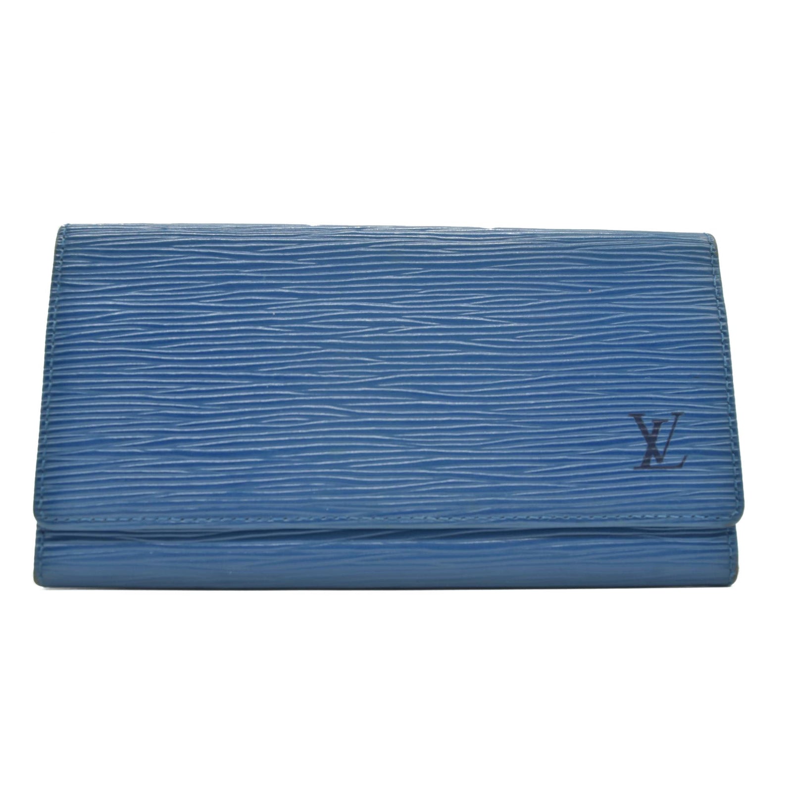 $800 1995 Louis Vuitton Epi Long Wallet Myrtille CONSIGNMENT CA1915