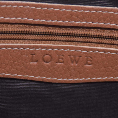 $1250 LOEWE Pebbled Grain Calfskin Buckle Strap Tote Bag Tan CONSIGNMENT 10021195