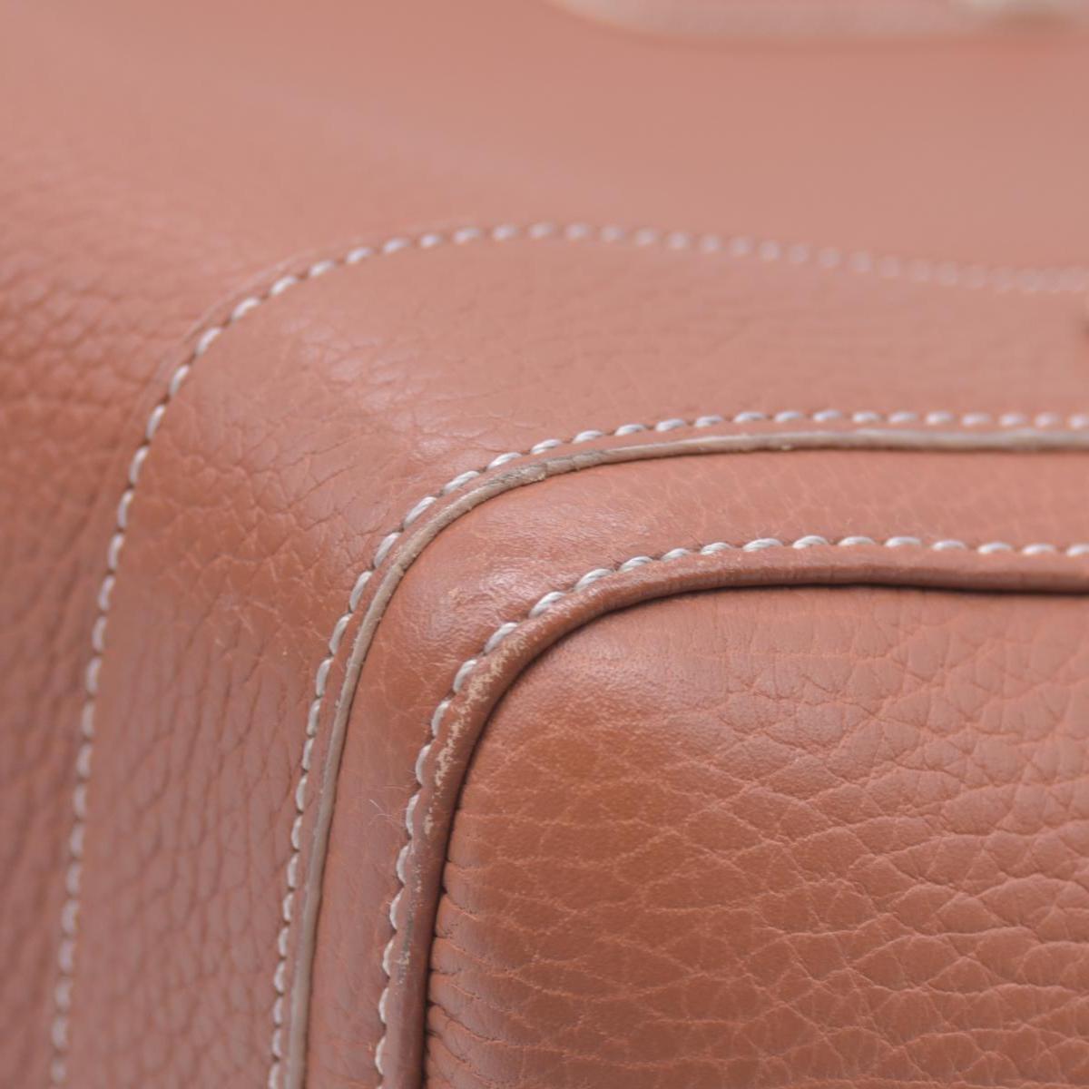 $1250 LOEWE Pebbled Grain Calfskin Buckle Strap Tote Bag Tan CONSIGNMENT 10021195