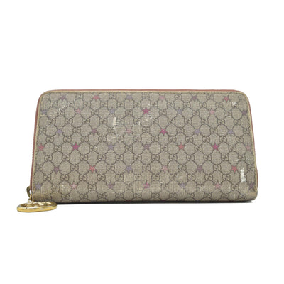 Gucci Micro GG Supreme Stars GG Pierce Zip Around Wallet CONSIGNMENT