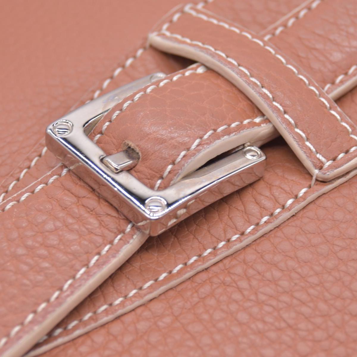 $1250 LOEWE Pebbled Grain Calfskin Buckle Strap Tote Bag Tan CONSIGNMENT 10021195
