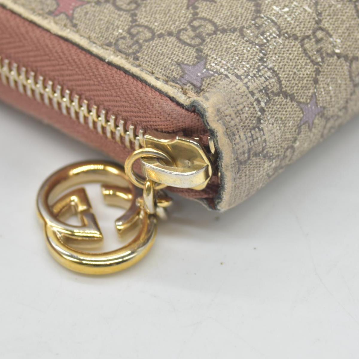 Gucci Micro GG Supreme Stars GG Pierce Zip Around Wallet CONSIGNMENT