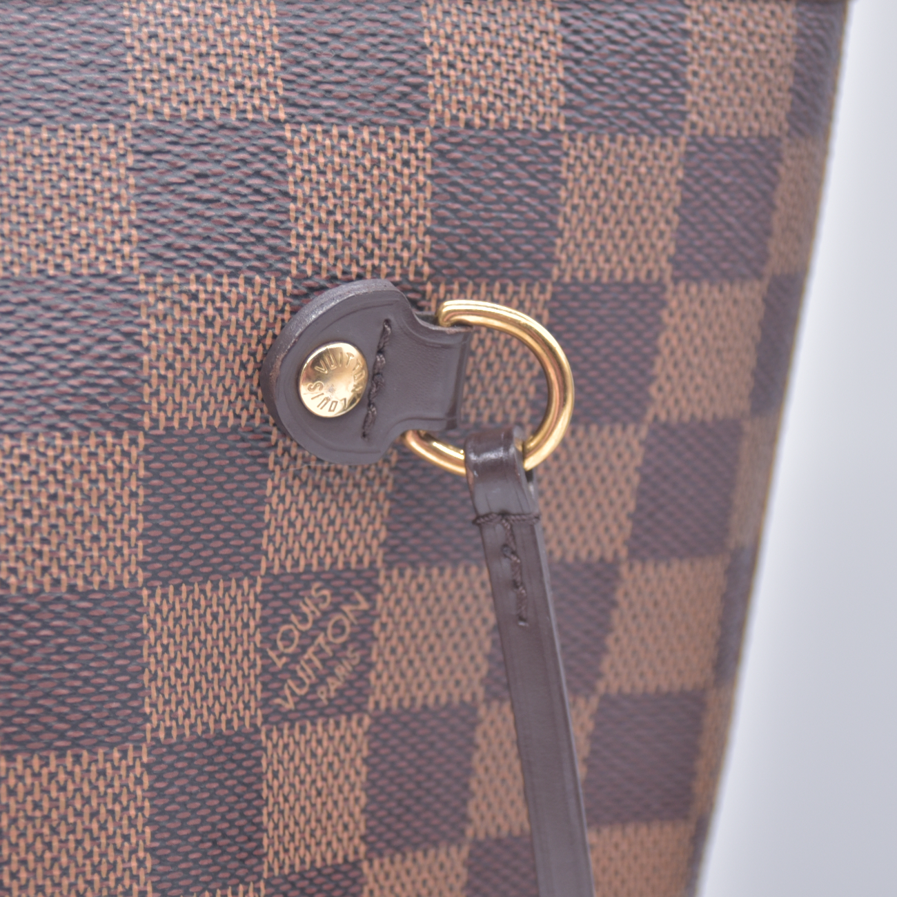 $2240 2018 Louis Vuitton Damier Ebene Neverfull MM with Pouch SD2168