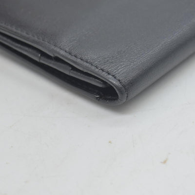 VERSACE Medusa Wallet Black Leather Unisex Bifold Long Wallet with Gold Hardware CONSIGNMENT