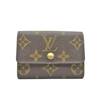 $435 Louis Vuitton Monogram Porte Monnaie Plat Coin Purse Wallet CONSIGNMENT
