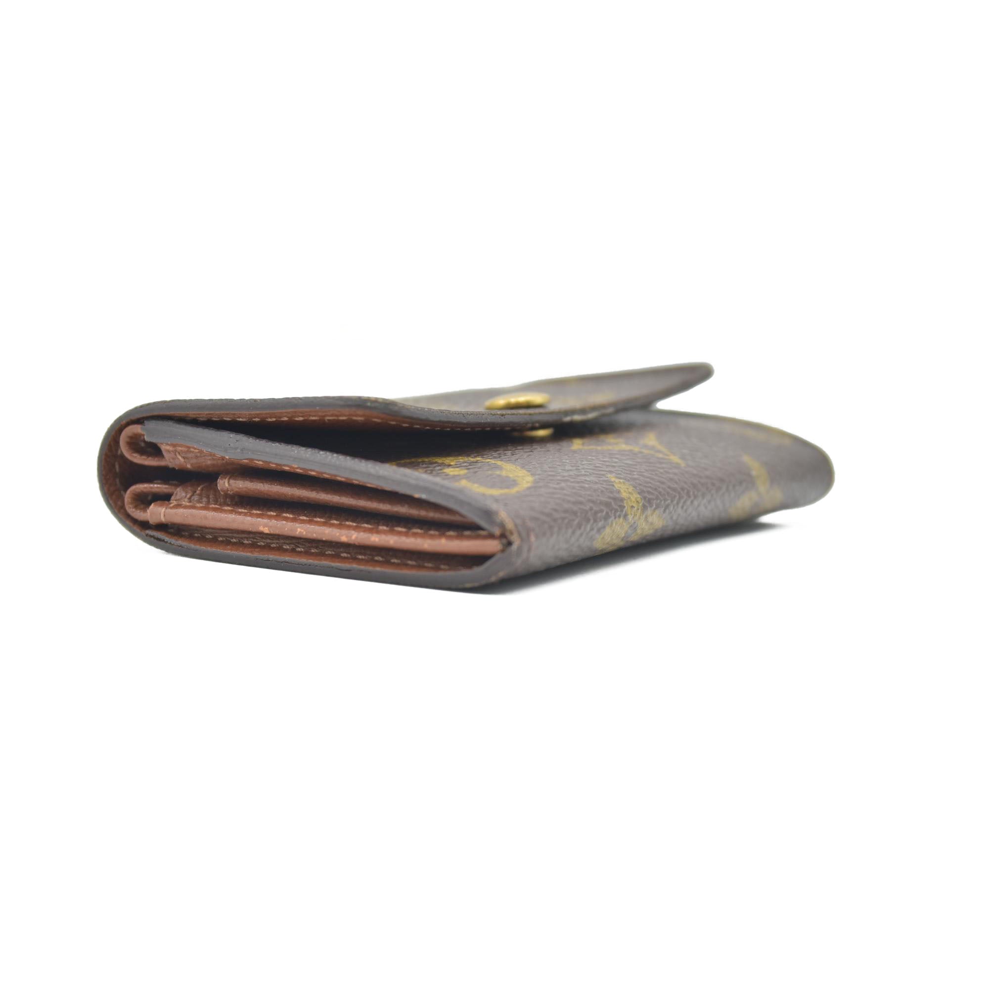 $435 Louis Vuitton Monogram Porte Monnaie Plat Coin Purse Wallet CONSIGNMENT