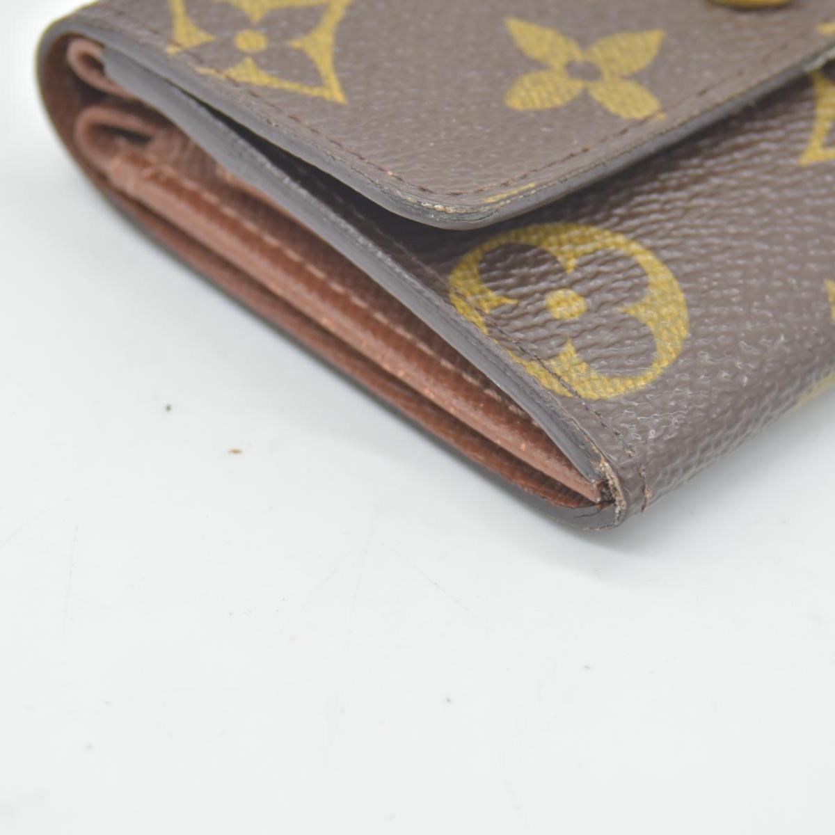 $435 Louis Vuitton Monogram Porte Monnaie Plat Coin Purse Wallet CONSIGNMENT