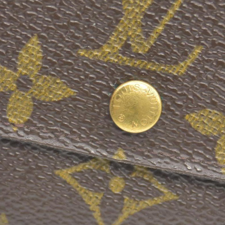 $435 Louis Vuitton Monogram Porte Monnaie Plat Coin Purse Wallet CONSIGNMENT