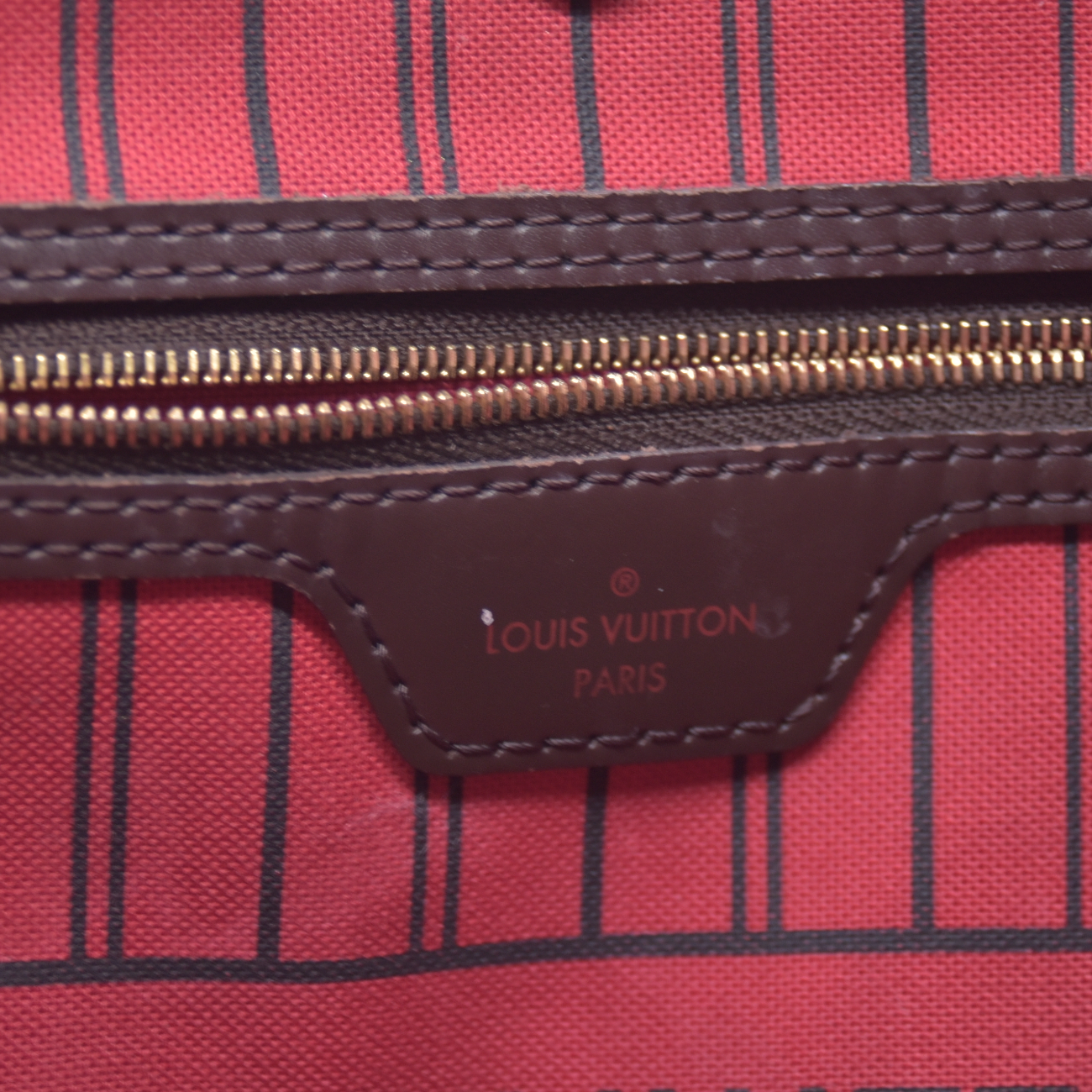 $2240 2018 Louis Vuitton Damier Ebene Neverfull MM with Pouch SD2168