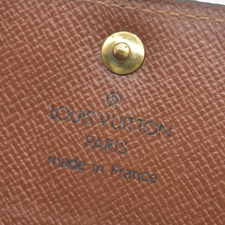 $435 Louis Vuitton Monogram Porte Monnaie Plat Coin Purse Wallet CONSIGNMENT