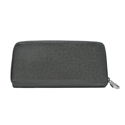LOUIS VUITTON Zippy Wallet Vertical Purse black Taiga CONSIGNMENT