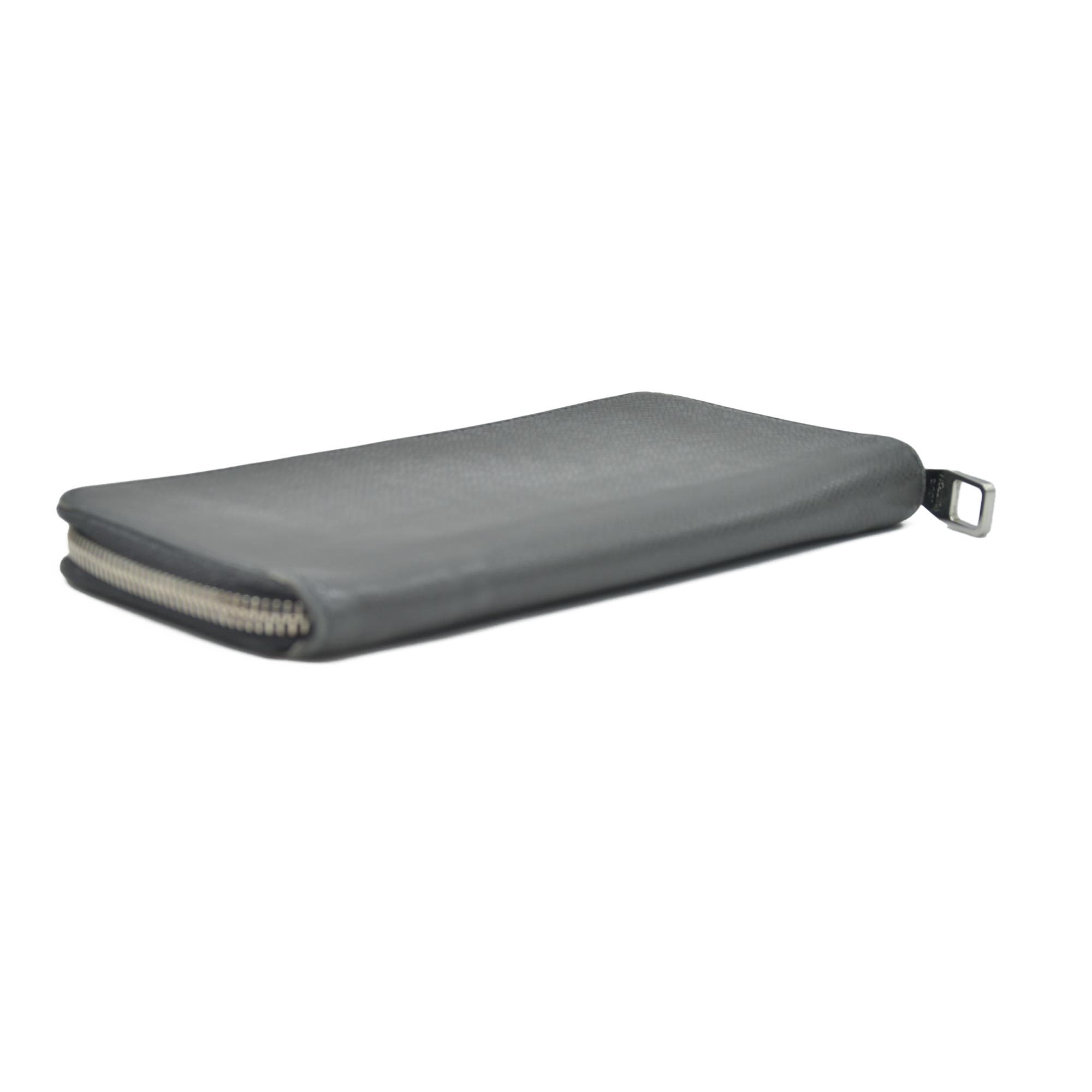 LOUIS VUITTON Zippy Wallet Vertical Purse black Taiga CONSIGNMENT