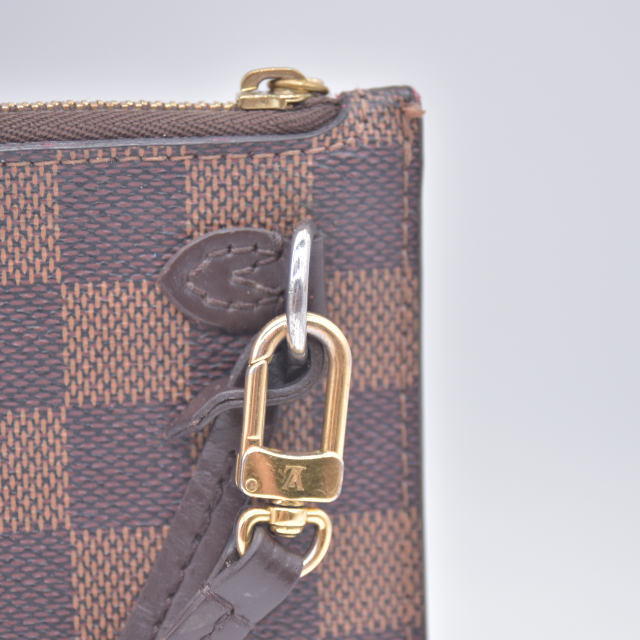 $2240 2018 Louis Vuitton Damier Ebene Neverfull MM with Pouch SD2168