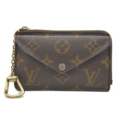 Louis Vuitton  Monogram Recto Verso Card Holder Black RFID Damaged Key Ring