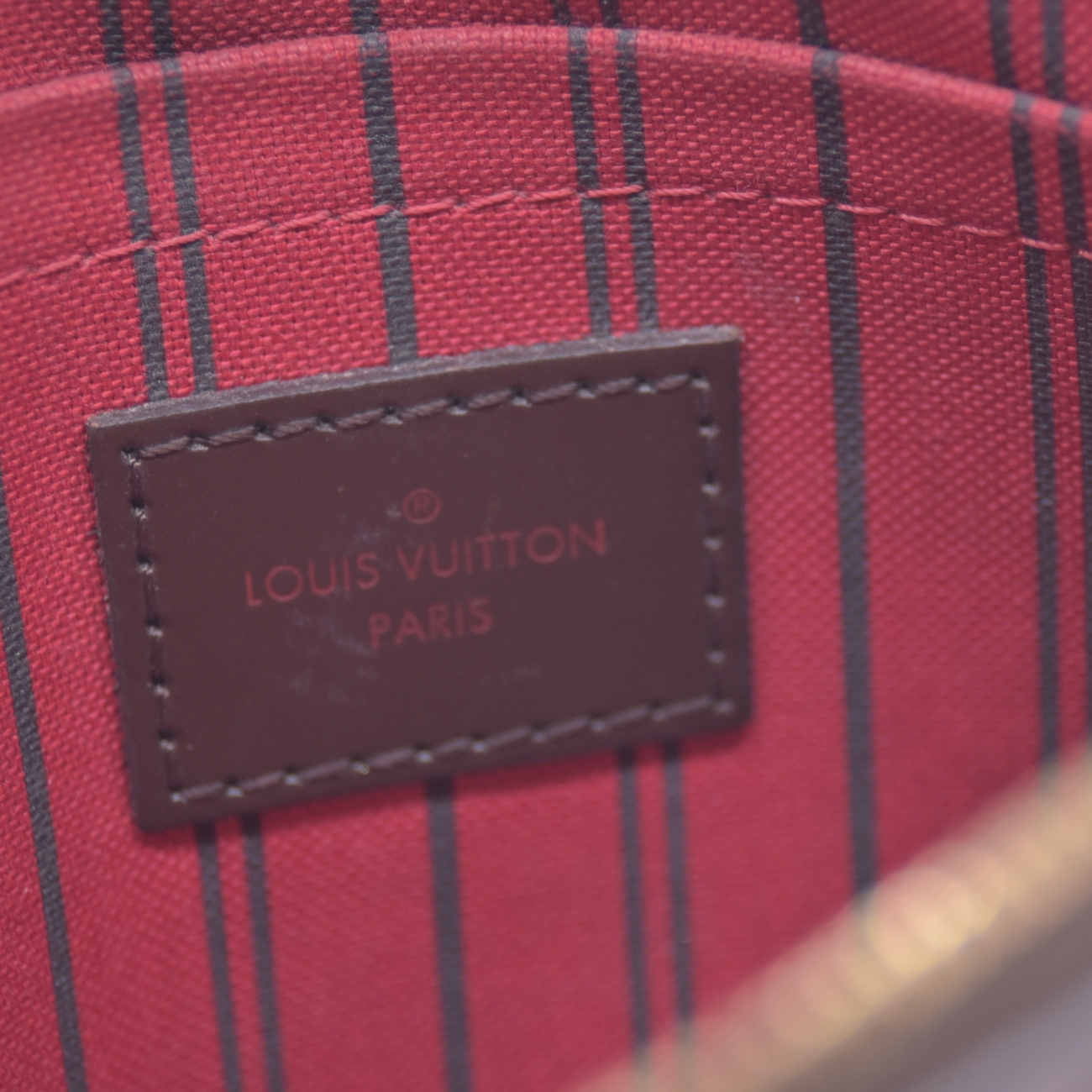 $2240 2018 Louis Vuitton Damier Ebene Neverfull MM with Pouch SD2168