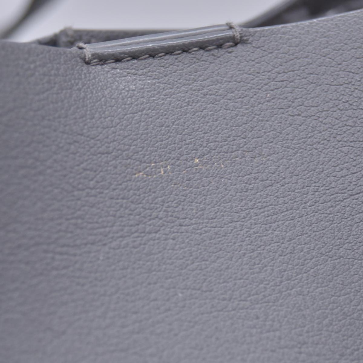 $1350 SAINT LAURENT Calfskin Shopping Toy Tote Grey CONSIGNMENT 10021250