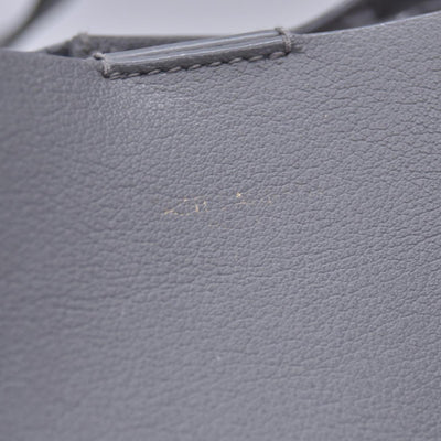 $1350 SAINT LAURENT Calfskin Shopping Toy Tote Grey CONSIGNMENT 10021250