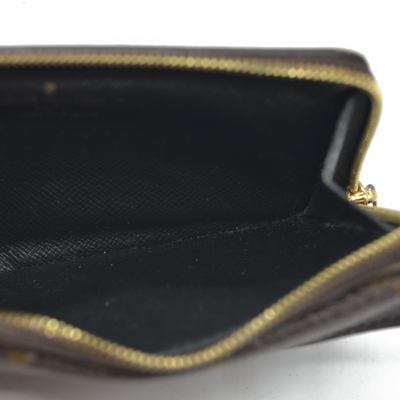 Louis Vuitton  Monogram Recto Verso Card Holder Black RFID Damaged Key Ring