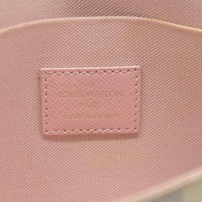 AUCTION $1720 Louis Vuitton  Damier Azur Calfskin Pochette Felicie Eau De Rose
