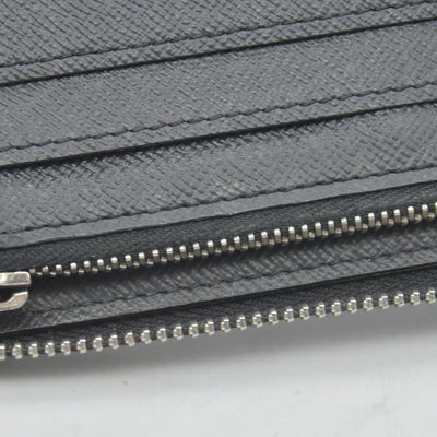 LOUIS VUITTON Zippy Wallet Vertical Purse black Taiga CONSIGNMENT