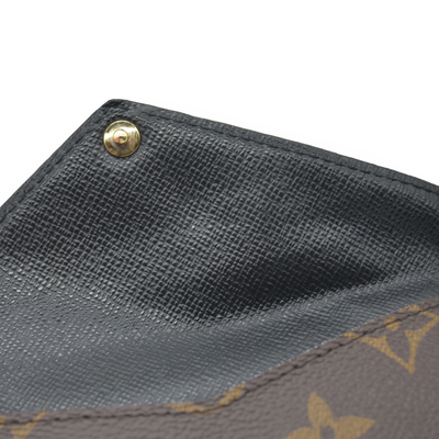 Louis Vuitton  Monogram Recto Verso Card Holder Black RFID Damaged Key Ring