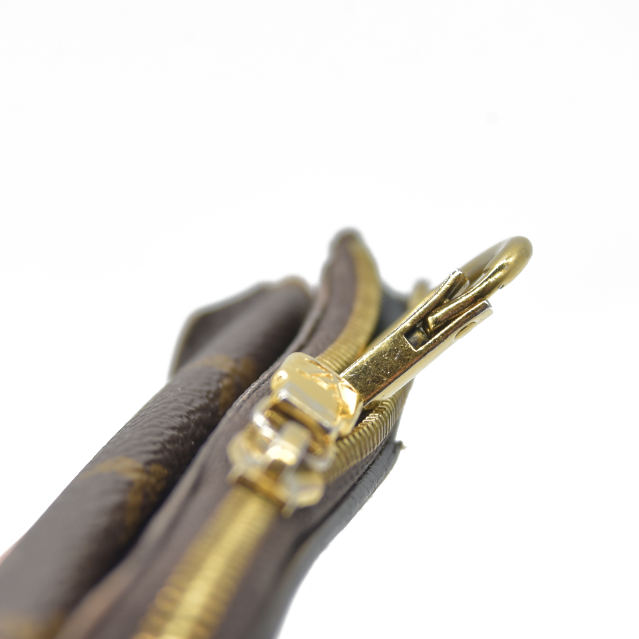 Louis Vuitton  Monogram Recto Verso Card Holder Black RFID Damaged Key Ring