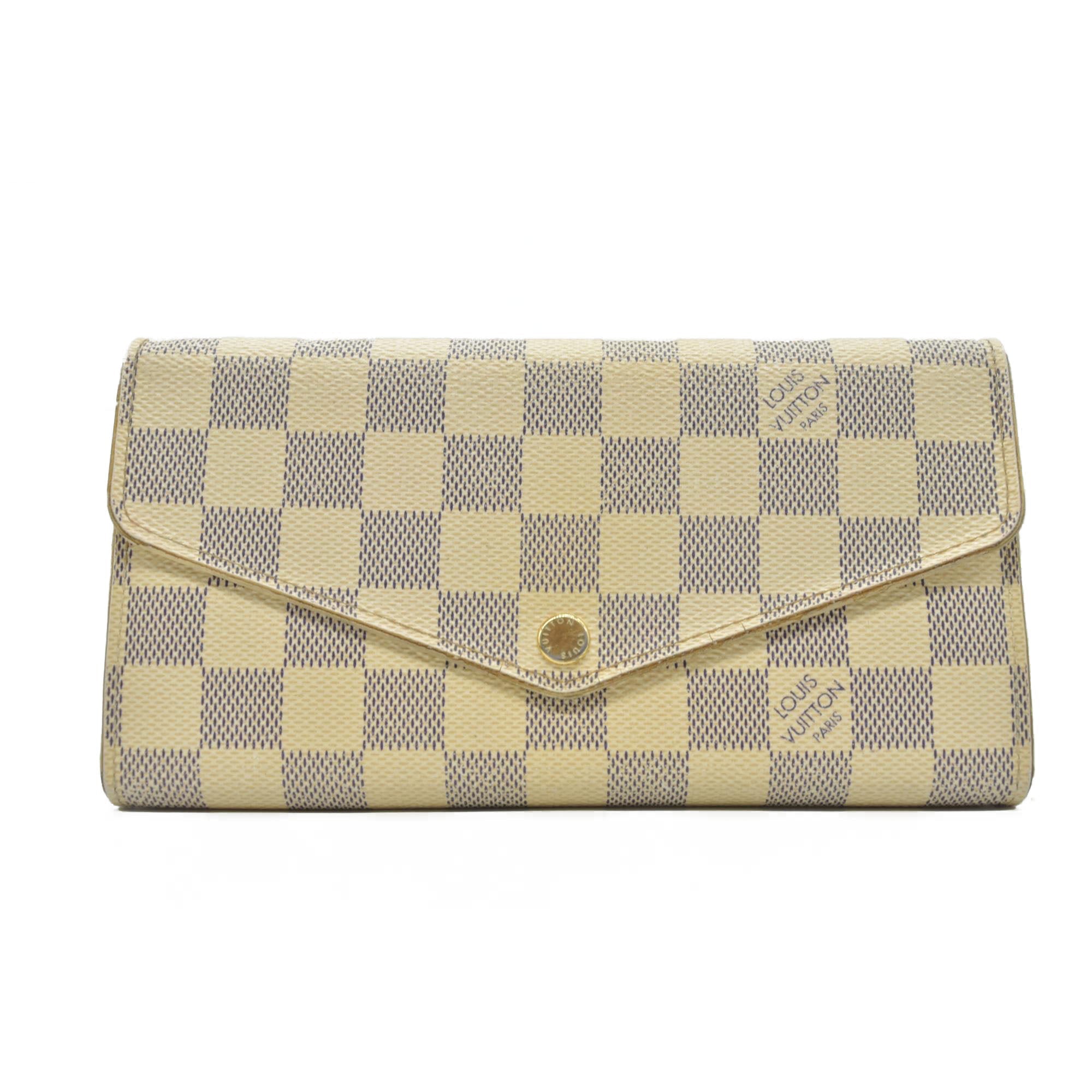 $775 Louis Vuitton Damier Azur Sarah Wallet NM CONSIGNMENT