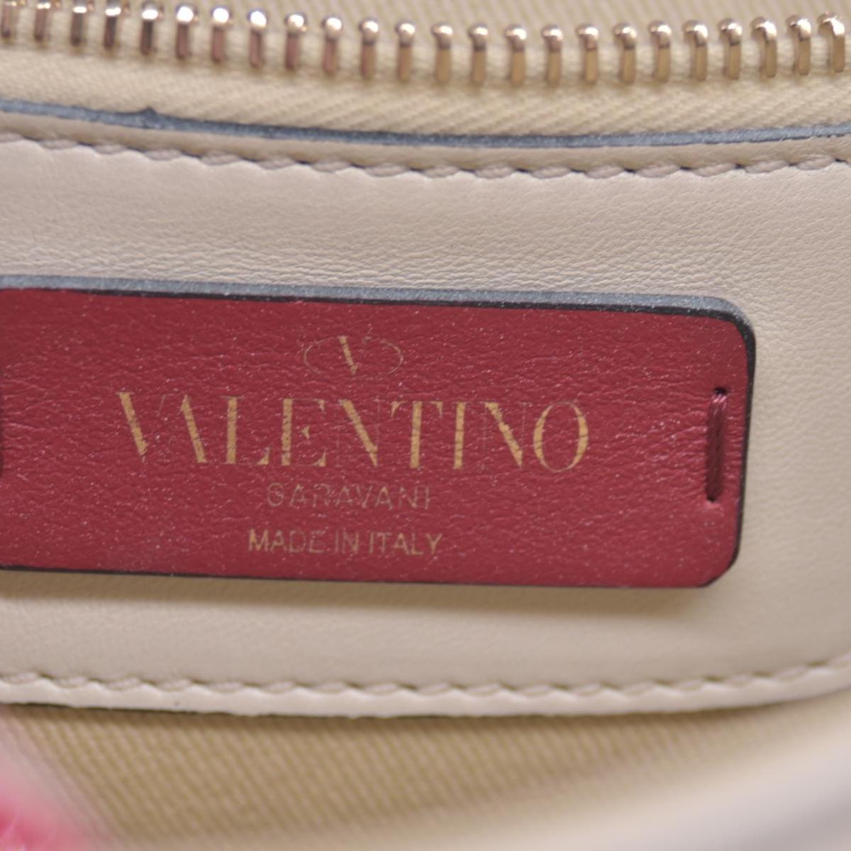 $2675 VALENTINO Lambskin Polka Dot Rockstud Candystud Shoulder Bag Light Ivory CONSIGNMENT 10021273