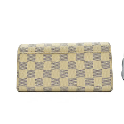 $775 Louis Vuitton Damier Azur Sarah Wallet NM CONSIGNMENT