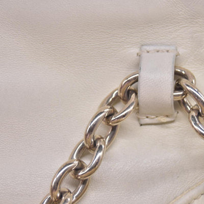$2675 VALENTINO Lambskin Polka Dot Rockstud Candystud Shoulder Bag Light Ivory CONSIGNMENT 10021273