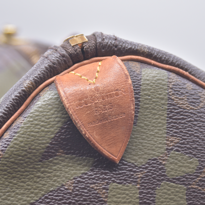 $3400 2001 Louis Vuitton Graffiti Keepall 50 Kaki FL0051