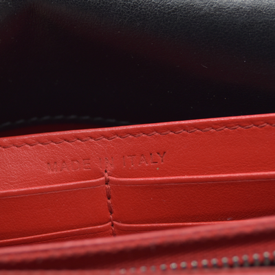 $1490 CHRISTIAN LOUBOUTIN Calfskin Patent Spikes Paloma Clutch Black